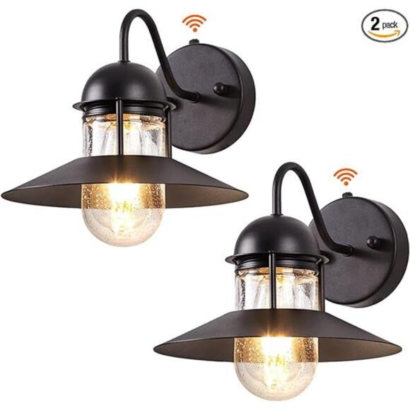 Dusk to Dawn Outdoor Lighting Wall Sconce,Porch Lights 2 Pack, Includes LED Bulb - Picture 7 of 7